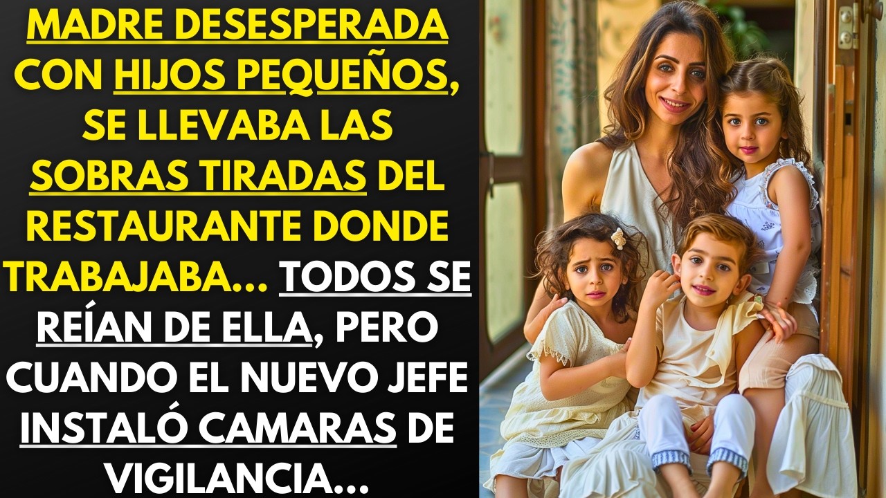 UNA MADRE CON HIJOS PEQUEÑOS, SE LLEVABA LAS SOBRAS DEL RESTAURANTE Y EL NUEVO JEFE...