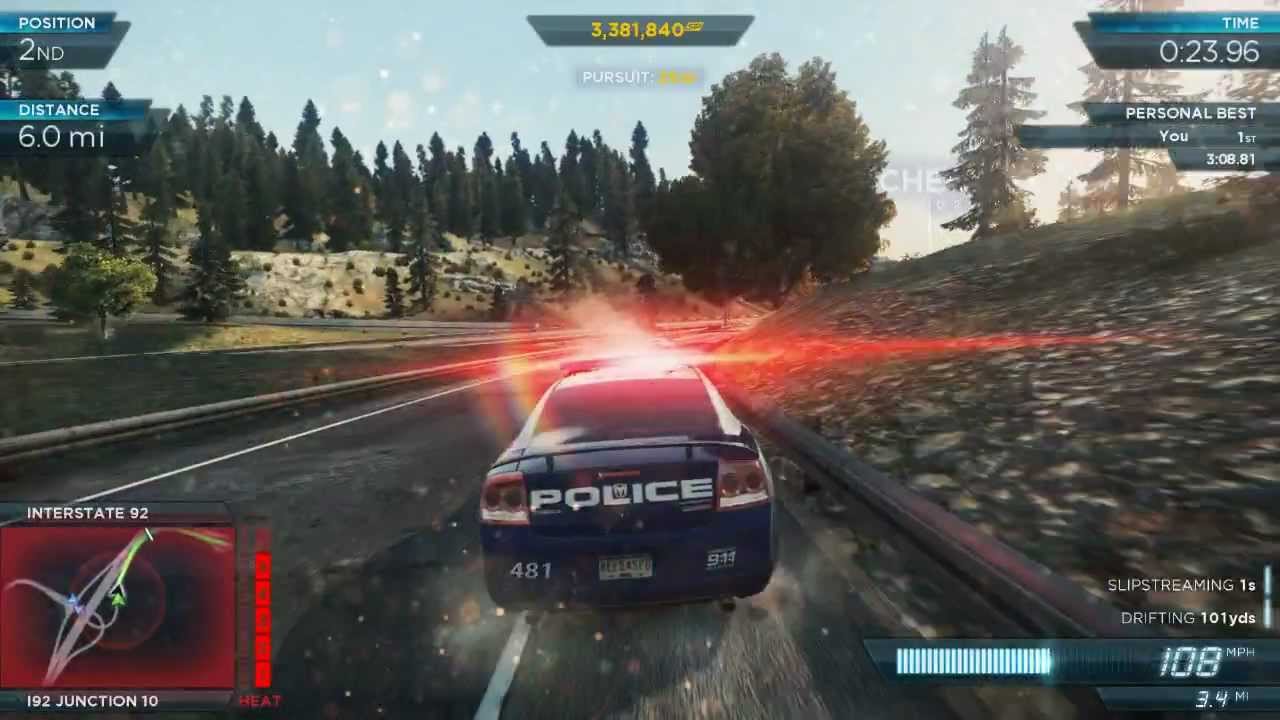 NFS Most Wanted 2012: Police Dodge Charger SRT8 Full Pro Mods | Most Wanted List #3 Veyron SS