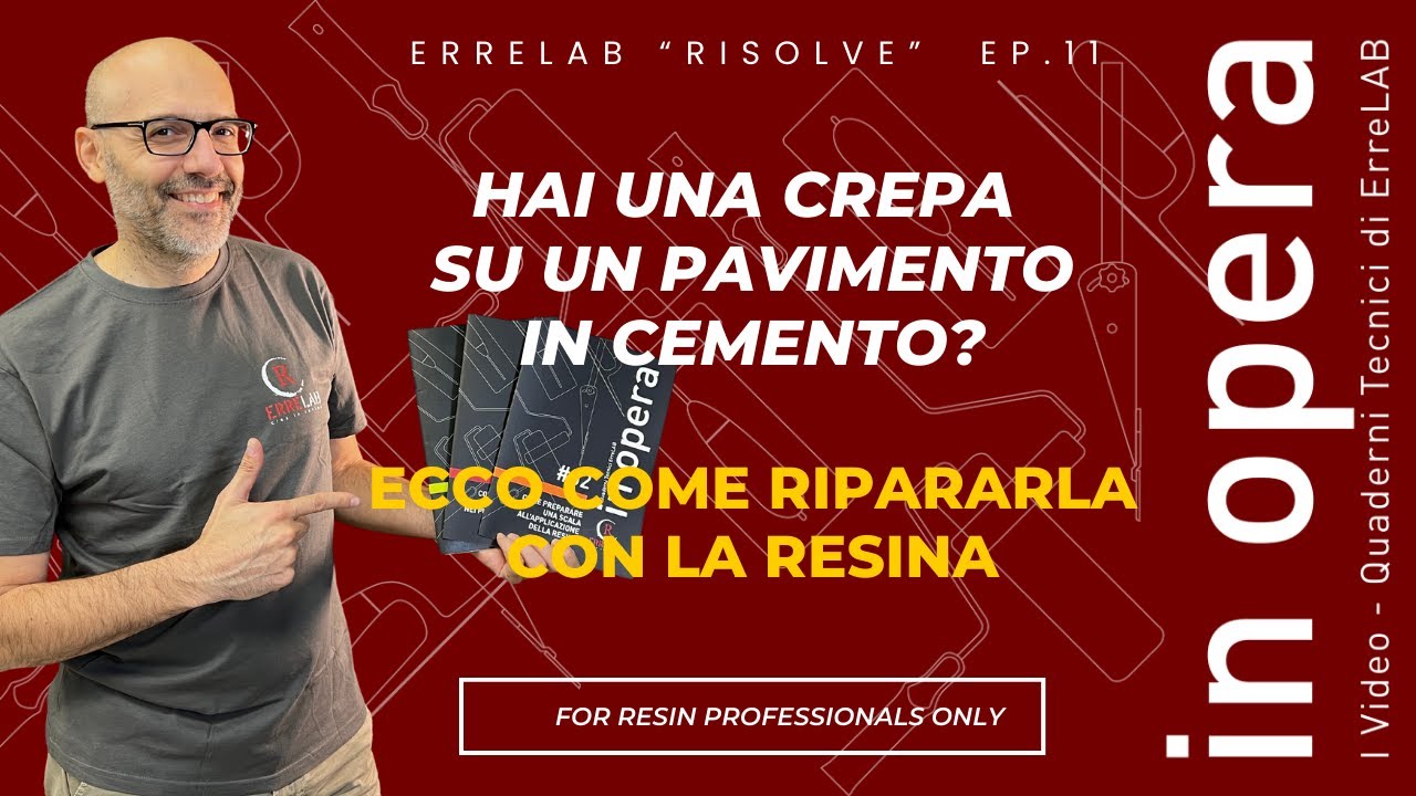 Crepa sul pavimento in cemento? Ecco come ripararla con la resina ErreLAB