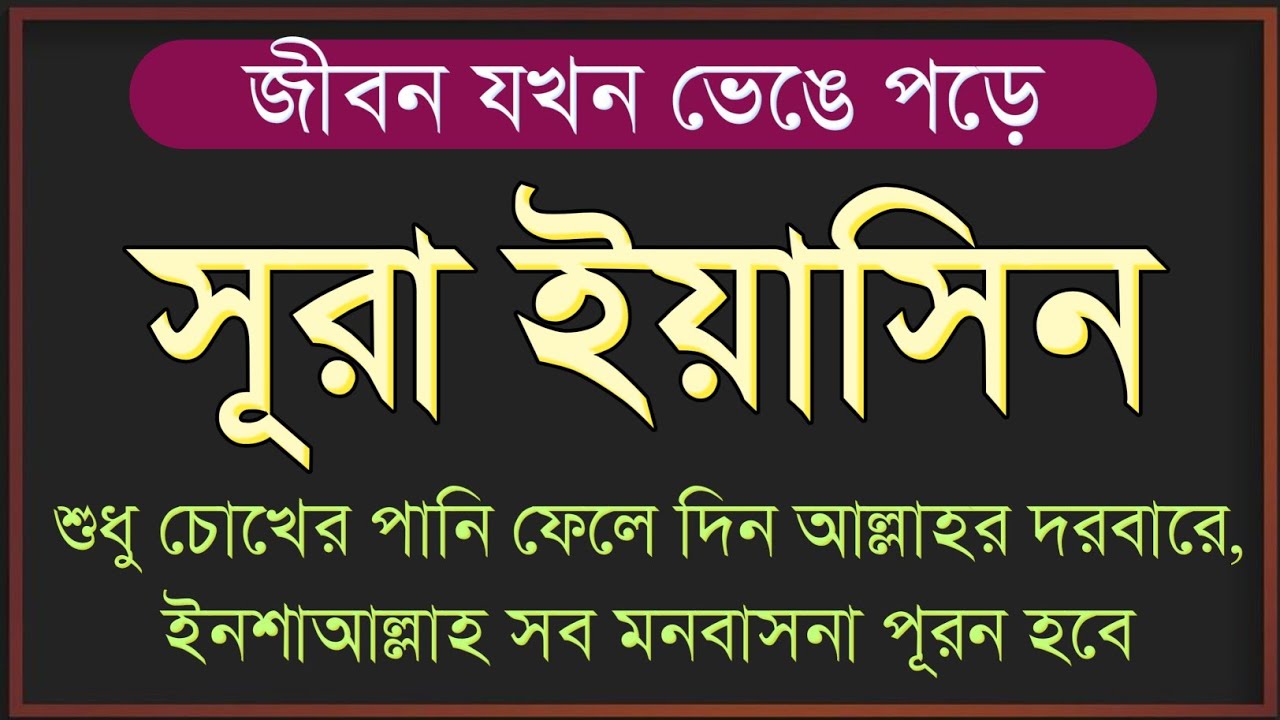 জীবন যখন ভেঙে পড়ে শুনুন সূরা ইয়াসিন | চোখের পানি ফেলুন আল্লাহর দরবারে | ইনশাআল্লাহ মনবাসনা পূরণ হবে