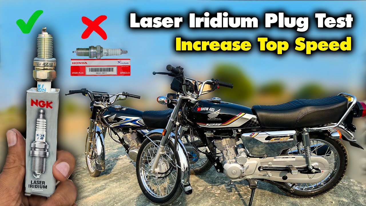 Laser iridium Spark Plug test in Honda 125cc bike Finally Revealed