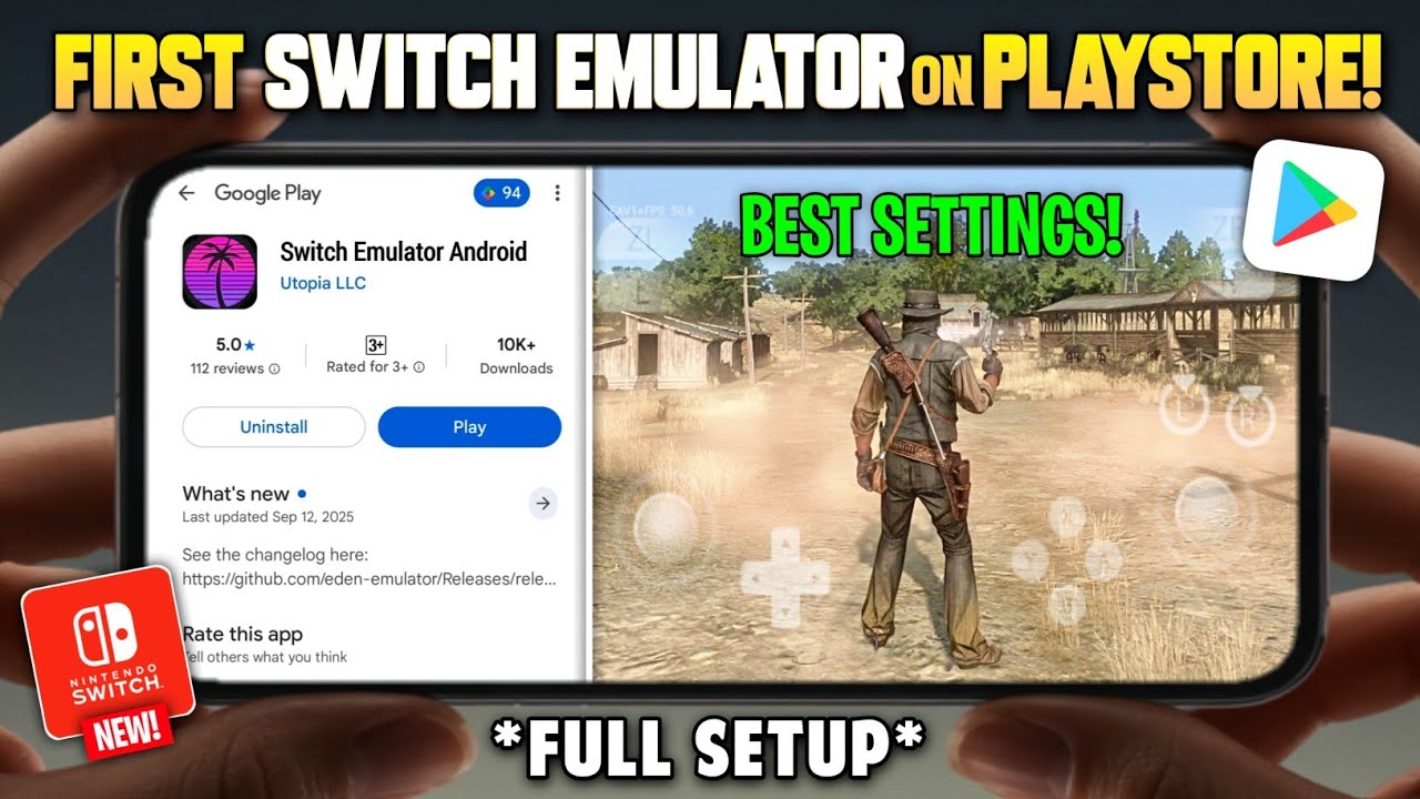 Finally! First Nintendo Switch Emulator on Play Store &ndash; Eden Emulator Full Setup & Gameplay 🎮