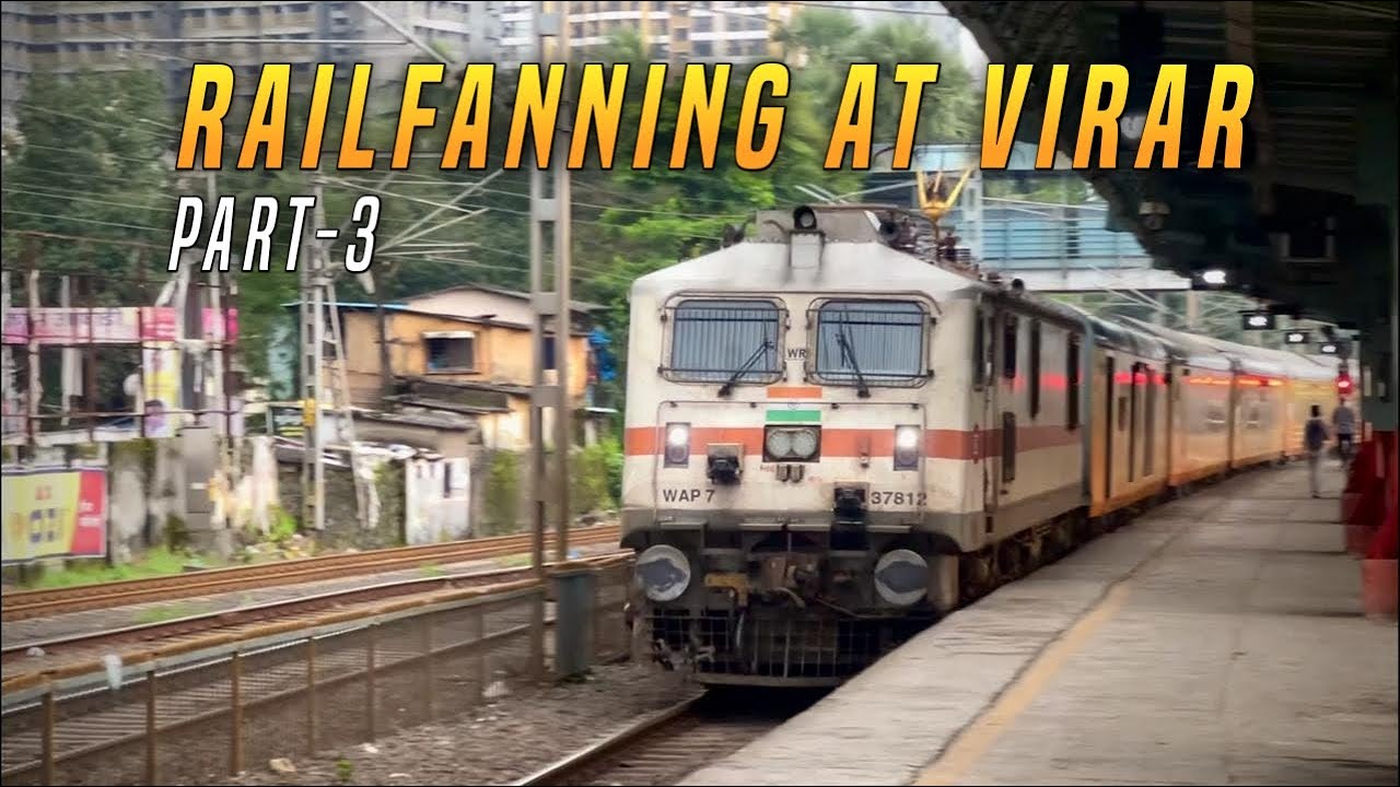 Railfanning at Virar Part-3 || Highspeed Premium Trains Action Vande Bharat, Tejas, Mumbai Rajdhani