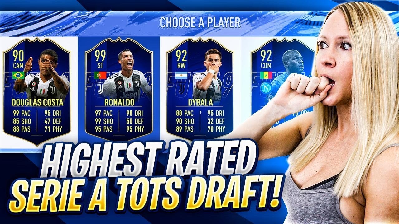 FIFA 19 HIGHEST RATED SERIE A TOTS FUT DRAFT CHALLENGE!!