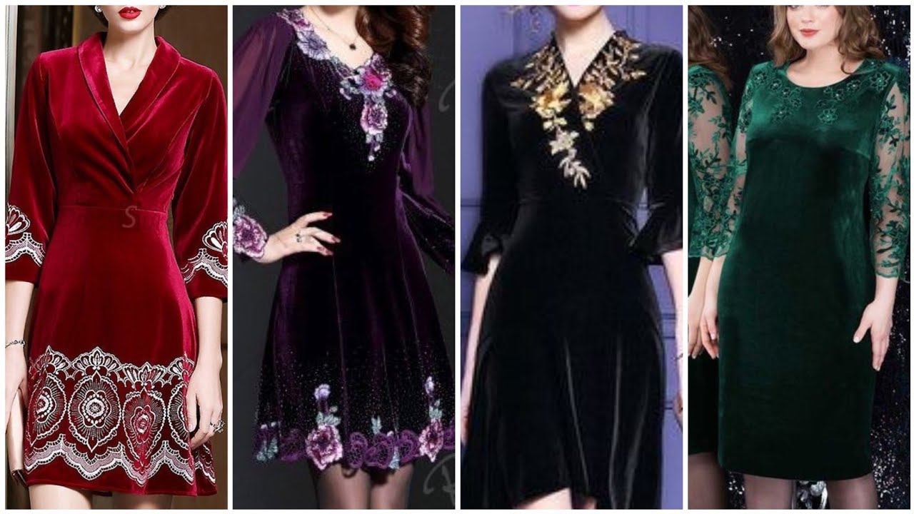 top 40+ formal valvet dresses for women in latest models best dress for Halloween and Christmas