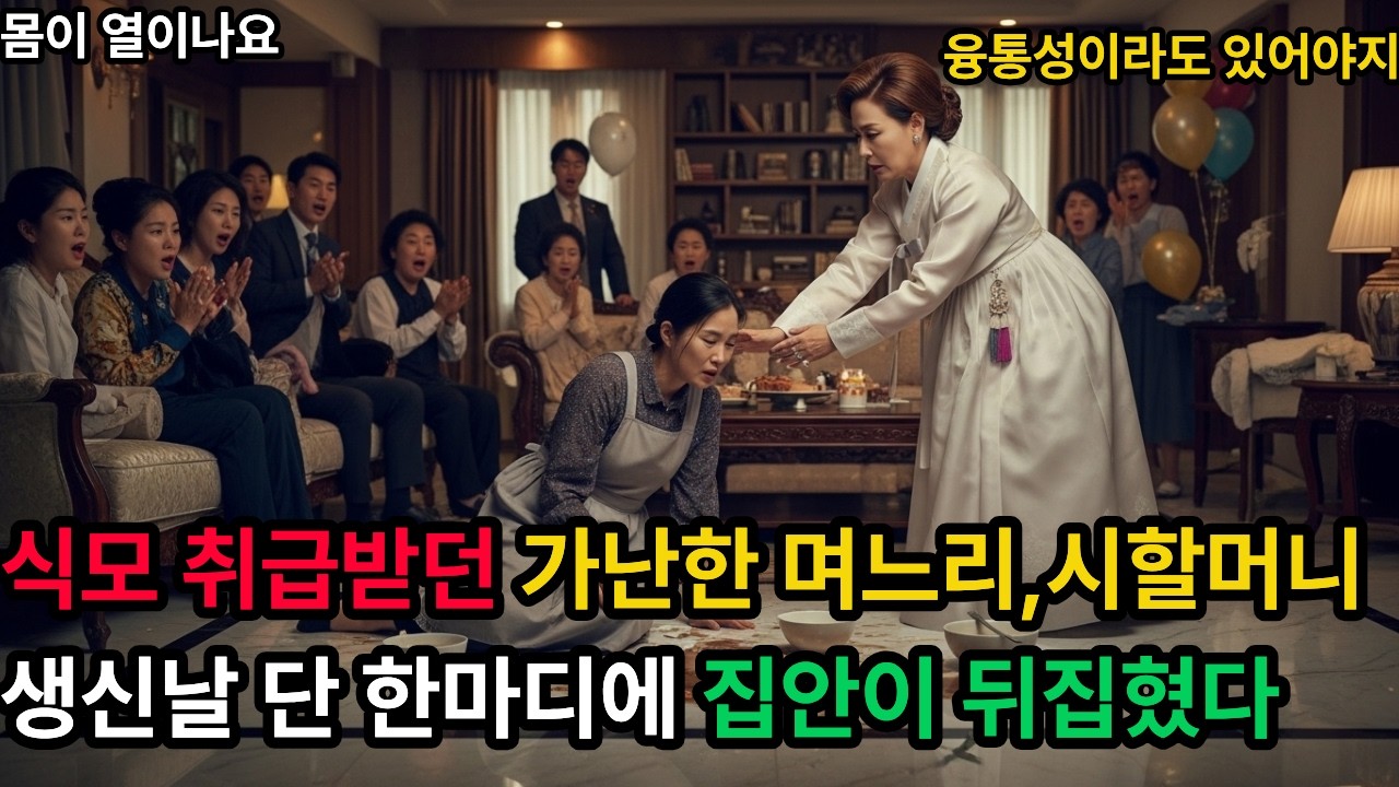 식모 취급받던 가난한 며느리,시할머니 생신날 단 한마디에 집안이 뒤집혔다 #사연라디오 #감동사연 #인생사연 #라디오사연