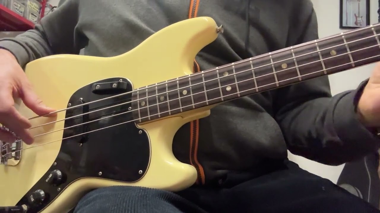 1978 Fender Musicmaster Bass Olympic White, Rounwound DR Strings