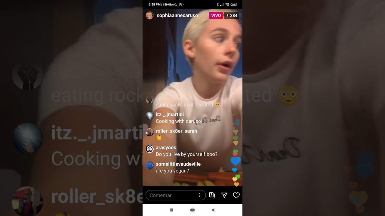 Sophia Anne Caruso livestream 07/05/2020 part 1