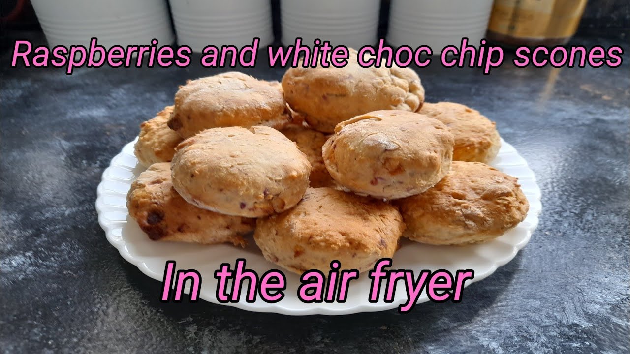 Raspberry & White chocolate Chip Scones