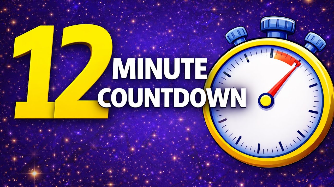12 Minute Timer | Classroom Countdown Timer for Teachers and Students