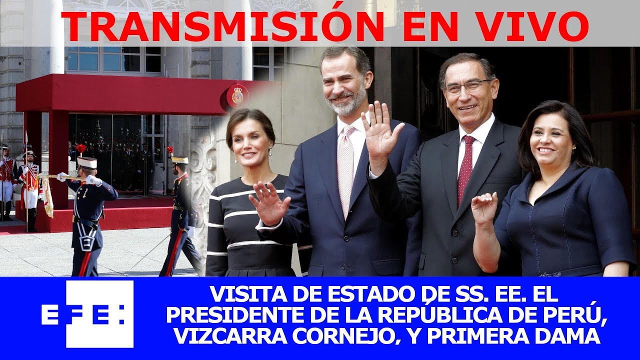 Recibimiento oficial de los reyes de España al presidente del Perú