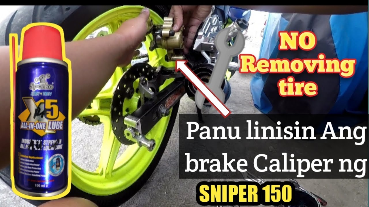 Yamaha Sniper 150 Rear brake Caliper cleaning // Hindi na tatanggaling Ang gulong.