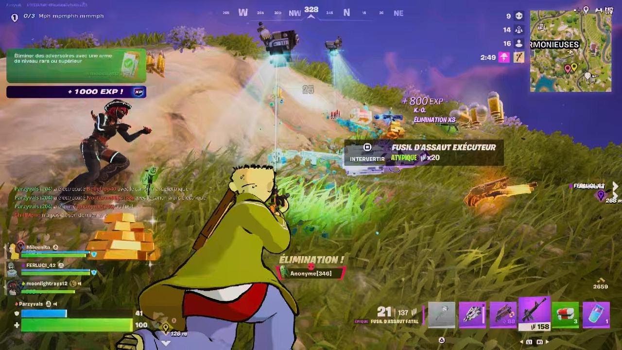 Game Fortnite Top1 section 12 kills zéro construction