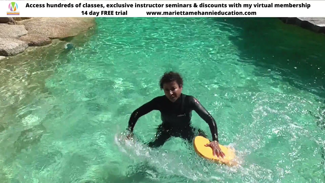 Aqua instructor tip- Using the kick board single arm surf