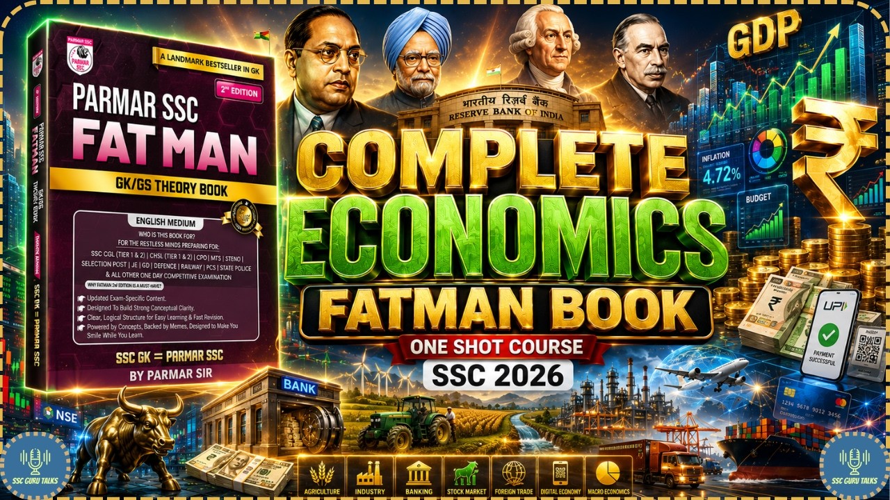 👉 Complete Economics in One Shot 🔥 | Parmar SSC FATMAN Book | SSC CGL/CHSL 2026 Preparation