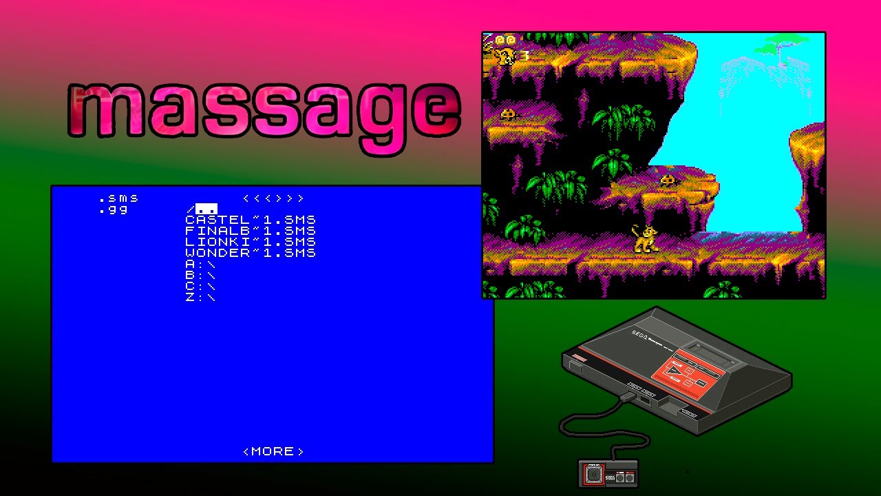 Massage - Master System Emulator - 1996 - MS-DOS (James McKay)