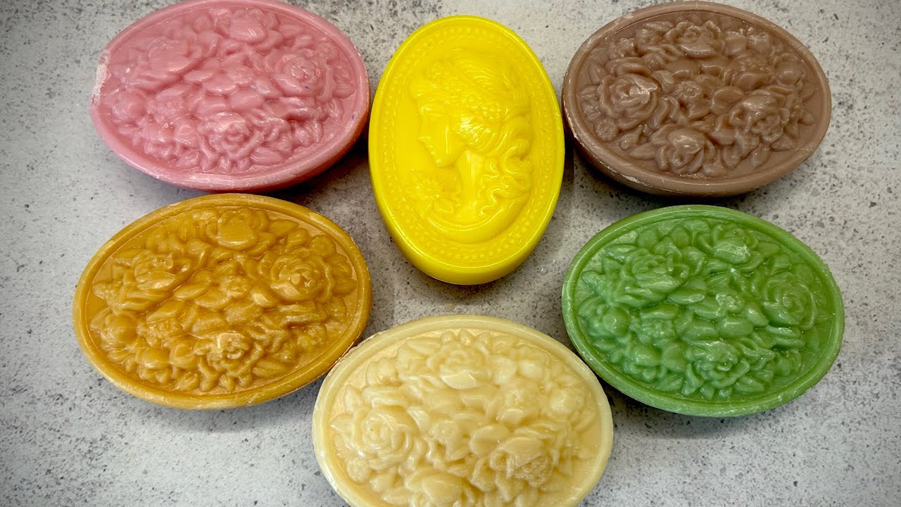 ASMR soap / Dry soap cutting 🩷🧡🤍💛💚💜 / Резка мыла