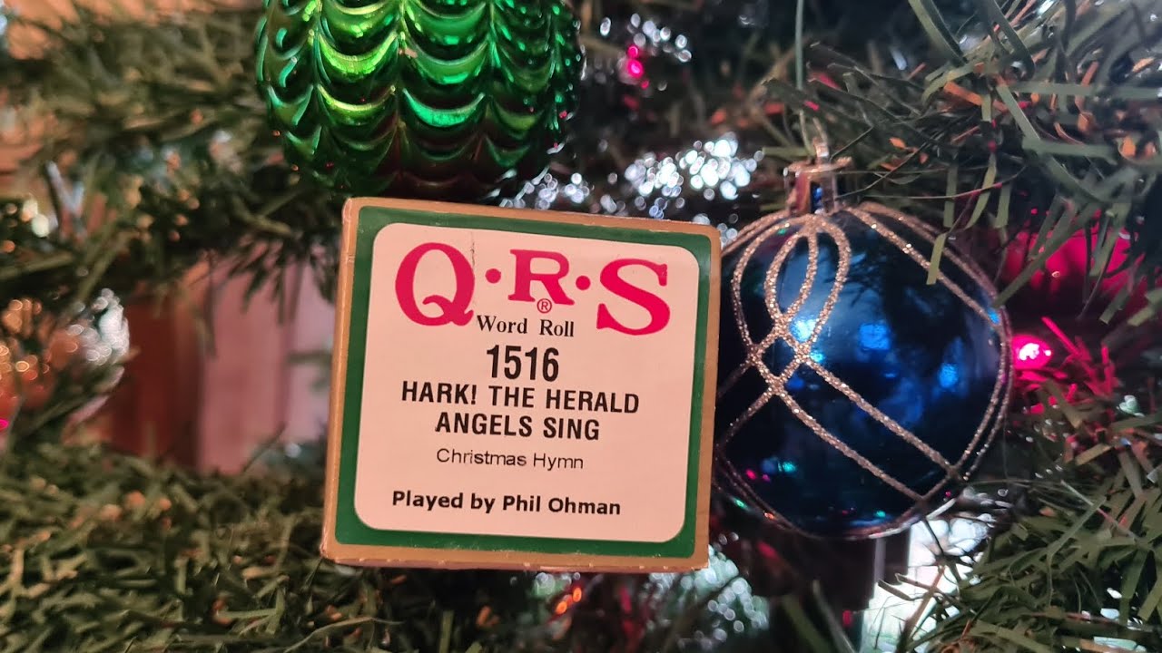 Hark! The Herald Angels Sing. Christmas Hymn. Piano Roll.
