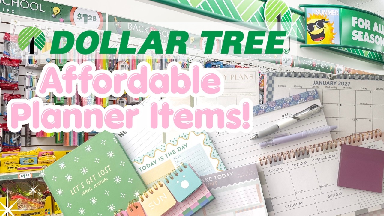 Бюджетные товары для планирования из Dollar Tree | Планеры, аксессуары и организация 2026 года