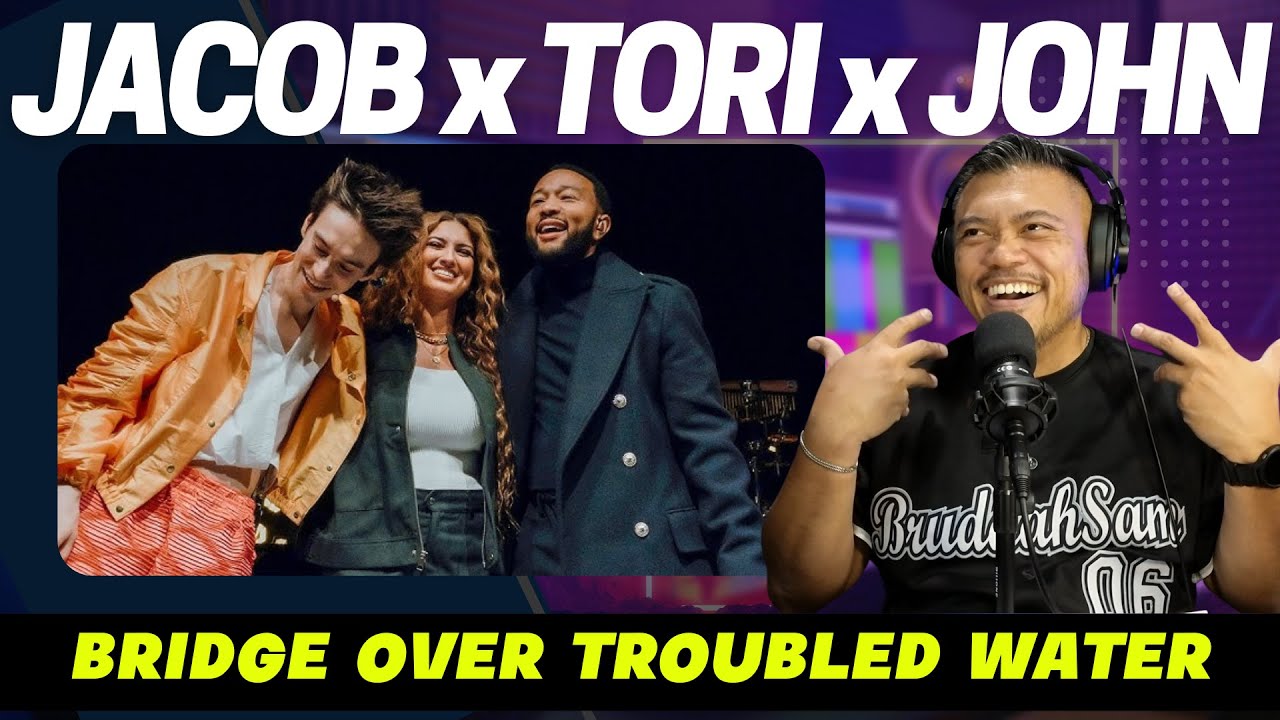 BRIDGE OVER TROUBLED WATER with JACOB x JOHN X TORI | Bruddah🤙🏼Sam's REACTION VIDEOS