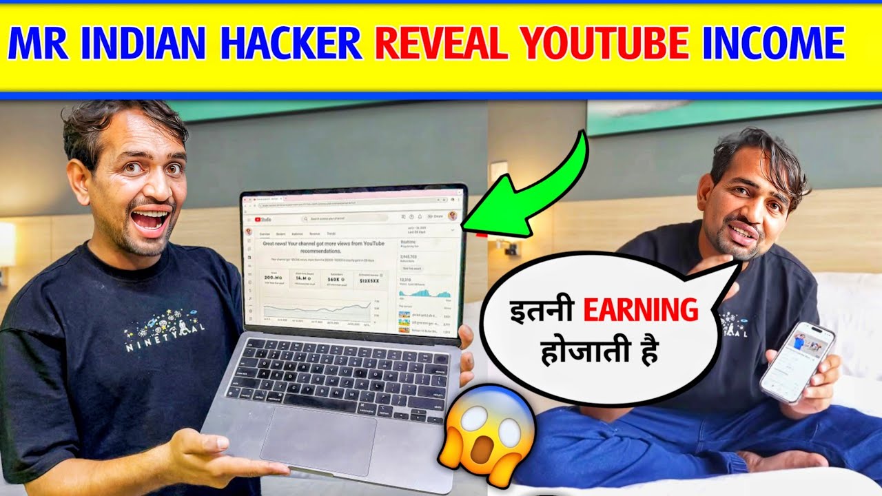 😍Mr indian hacker Reveal youtube channel earning | mr indian hacker earning | mr indian hacker video