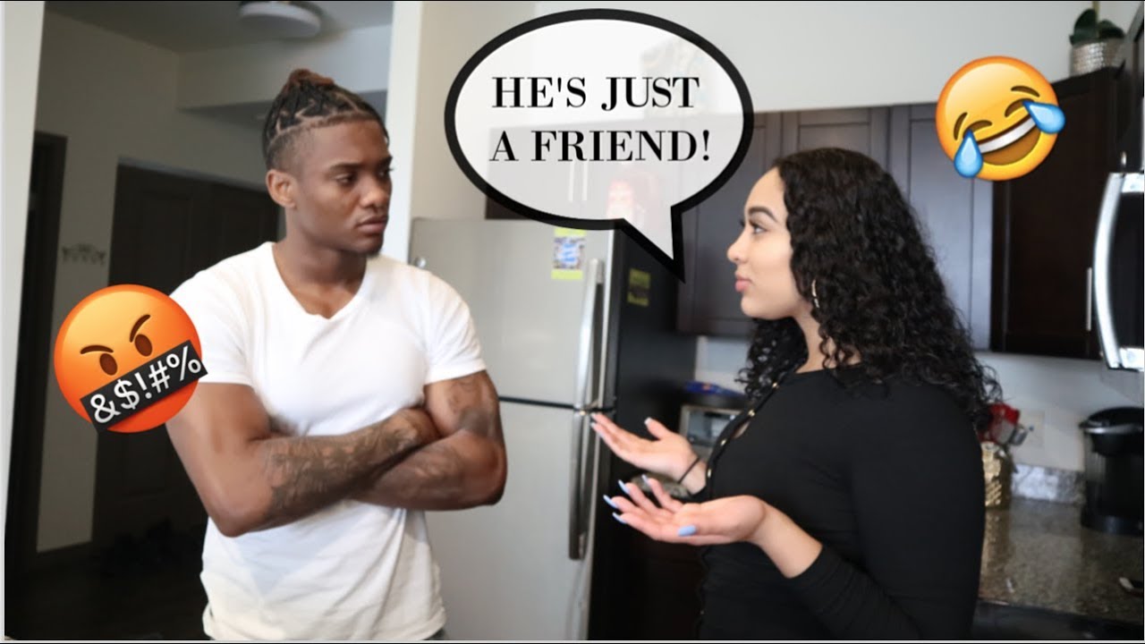 HE'S JUST A FRIEND PRANK ON BOYFRIEND! (Uh oh, did not go well)