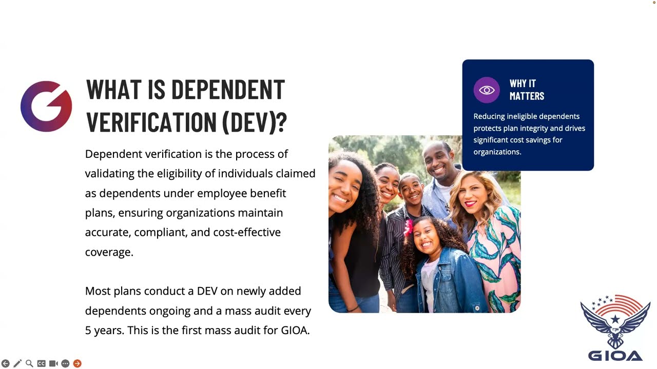 Dependent Verification Audit Training