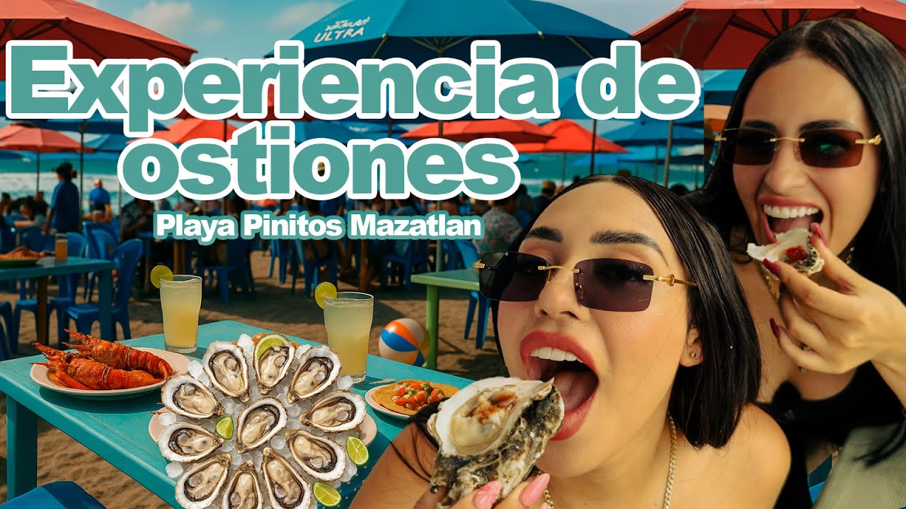 Comiendo Ostiones en Playa Pinitos, Mazatlán