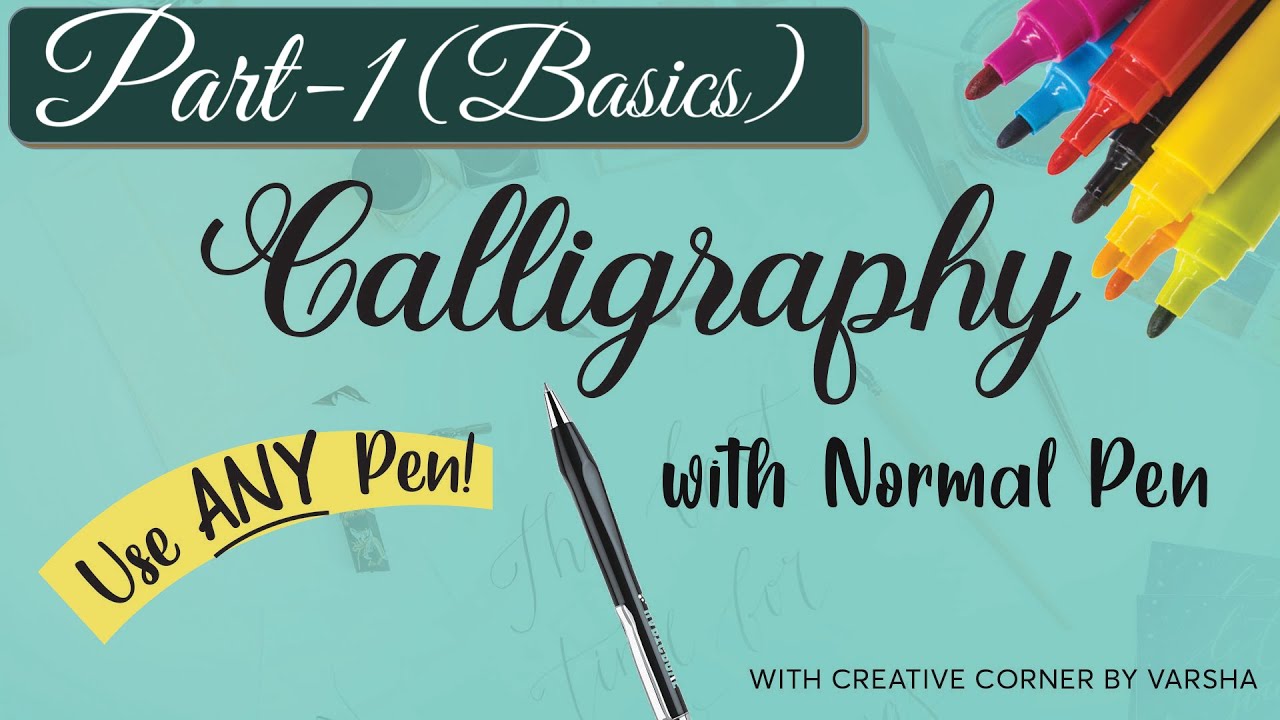 calligraphy with normal pen 2020 Part 1|How to do Faux Calligraphy for Beginners | Faux Calligraphy
