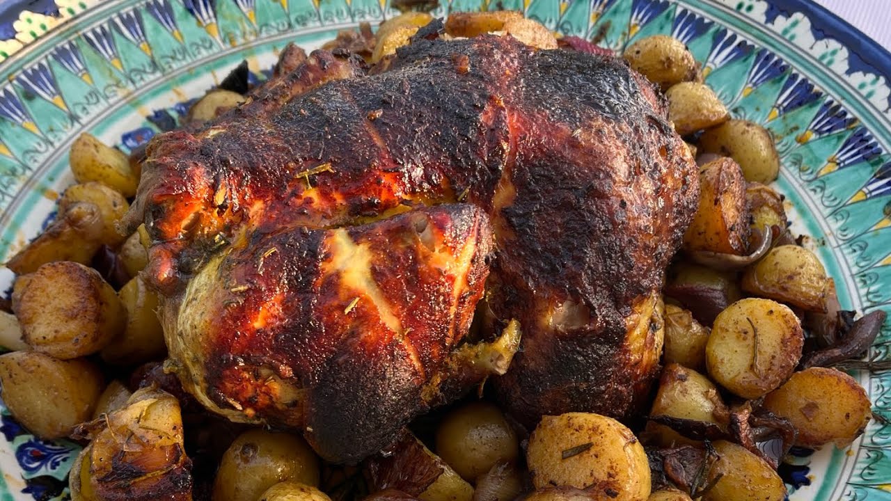 Knuspriges Hähnchen vom Drehspieß / mega knusprig und sehr lecker !
