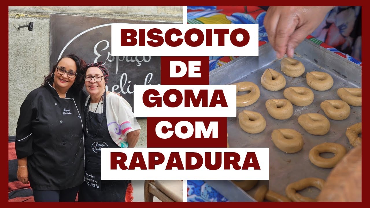 Biscoito de goma com rapadura