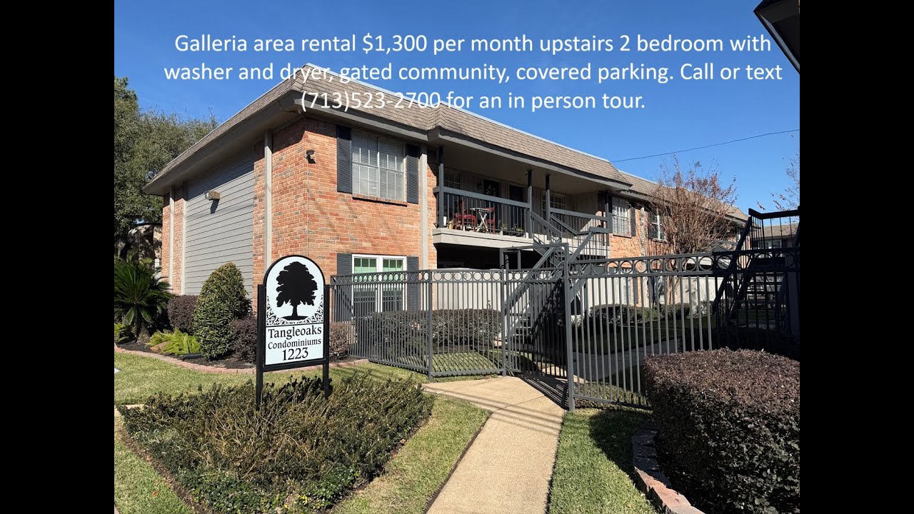 1223 Augusta Drive #12, Houston, Texas, 77057 Galleria area rental $1,300 per month, Gated community