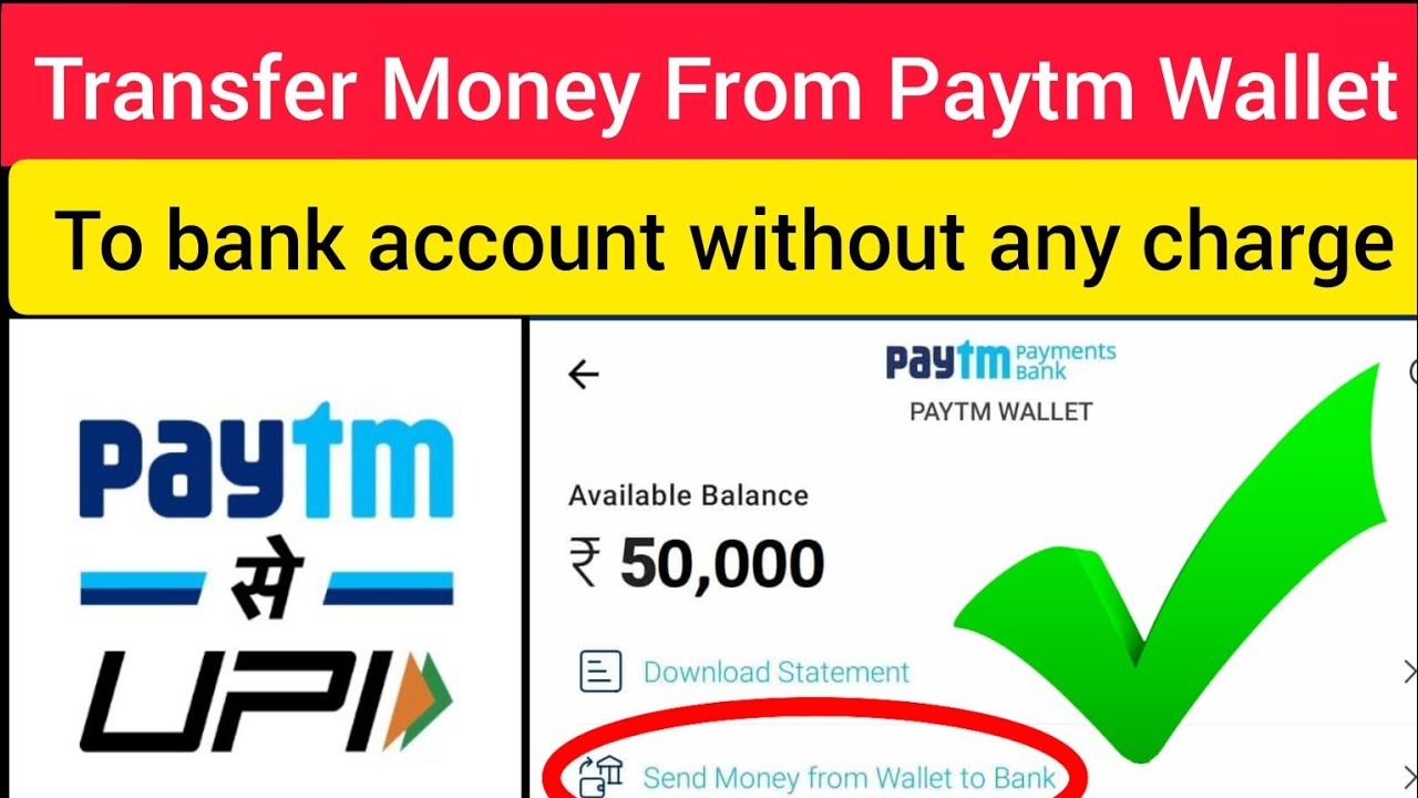 How To Transfer Money From Paytm Wallet To Bank Account Without any charge || Paytm money transfer