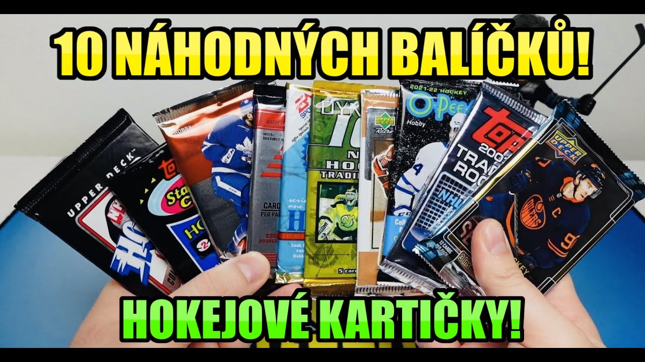 10 NÁHODNÝCH BALÍČKŮ HOKEJOVÝCH KARTIČEK! Hokej karty NHL! Random pack break!