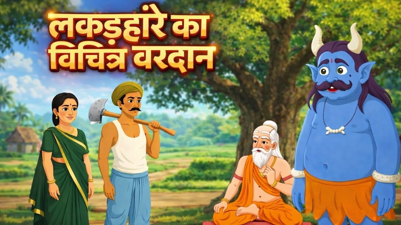 गरीब लकड़हारा और विचित्र वरदान | Garib Lakadhara or Vichitra Vardan #garib #lakadhara #jaduikahaniya