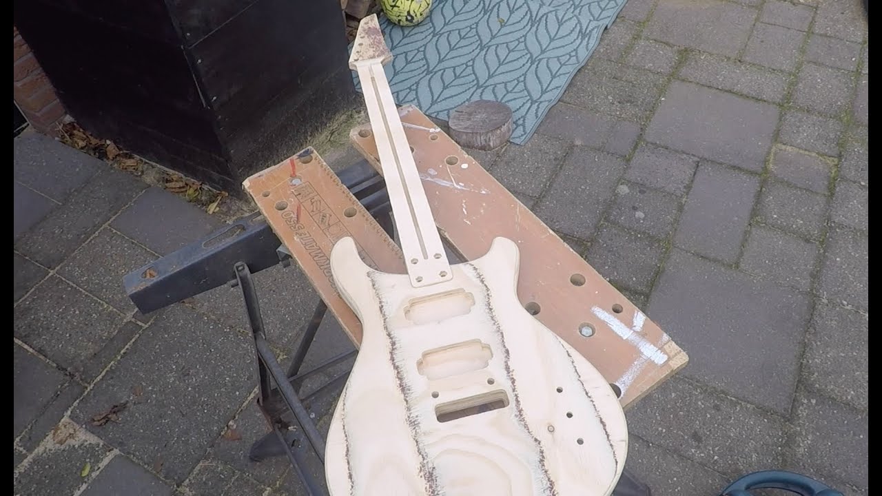 CNC milling a guitarneck with a straight headstock