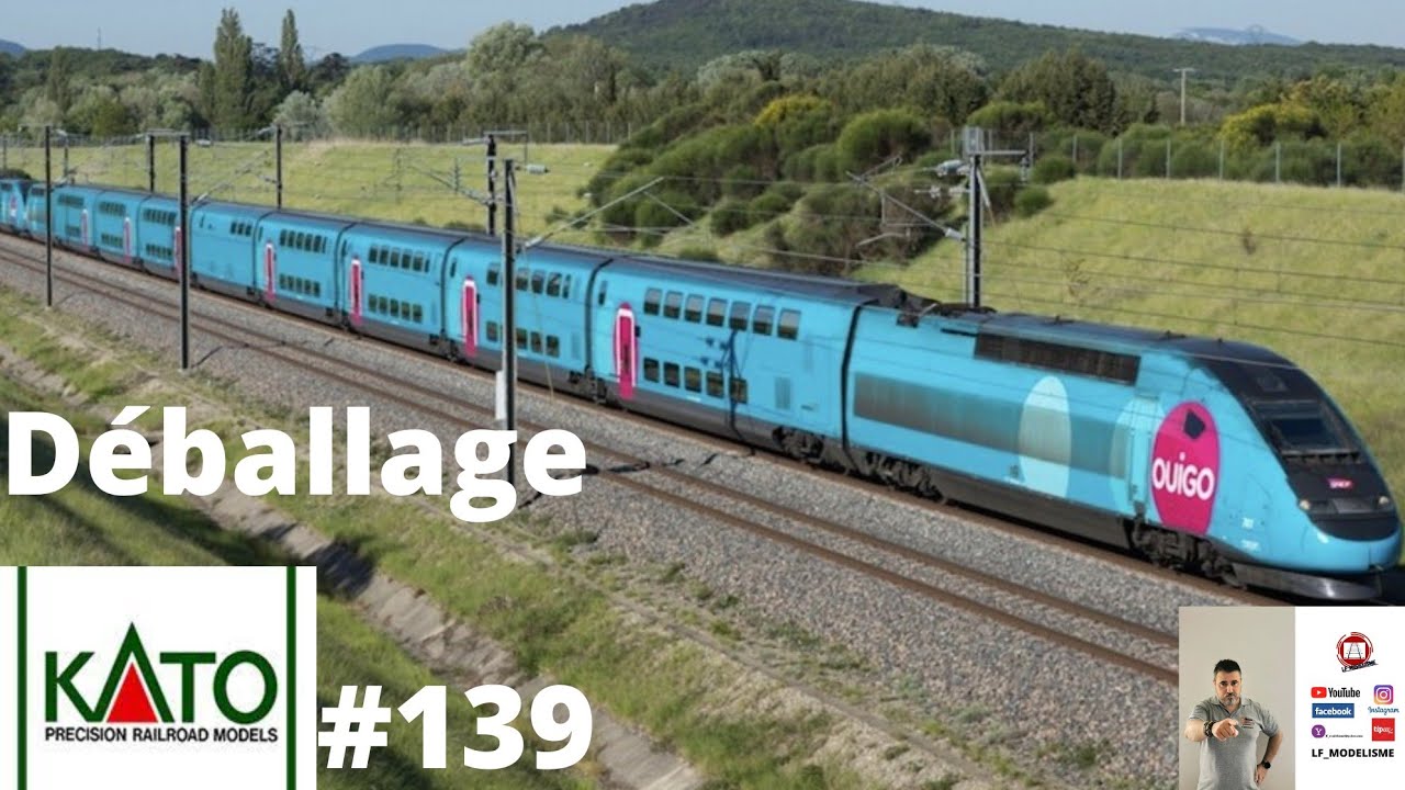 #139 kato TGV OUIGO train maquette électrique modelisme ferroviaire echelle N déballage