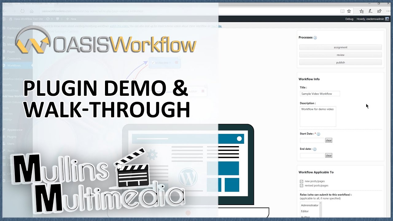 Oasis Workflow Wordpress Plugin Demonstration