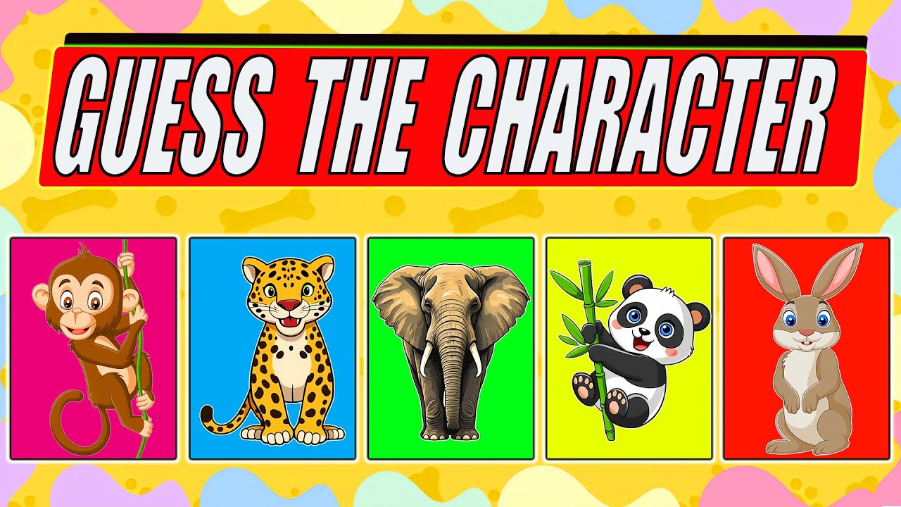 Can You Guess the Right Character 🧠❓ | Monkey, Leopard, Elephant, Panda, Bunny | Puzzle Challenge