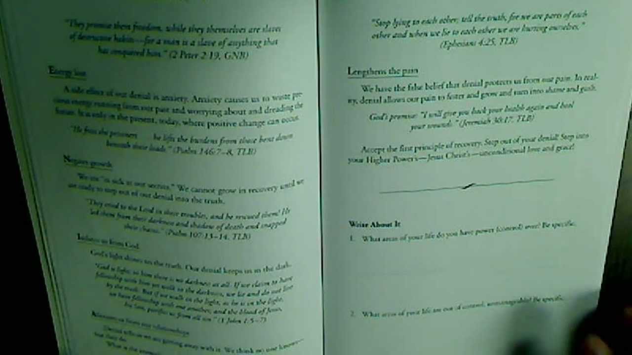Celebrate Recovery- Lesson 1 - DENIAL - From Principle 1 , Step 1