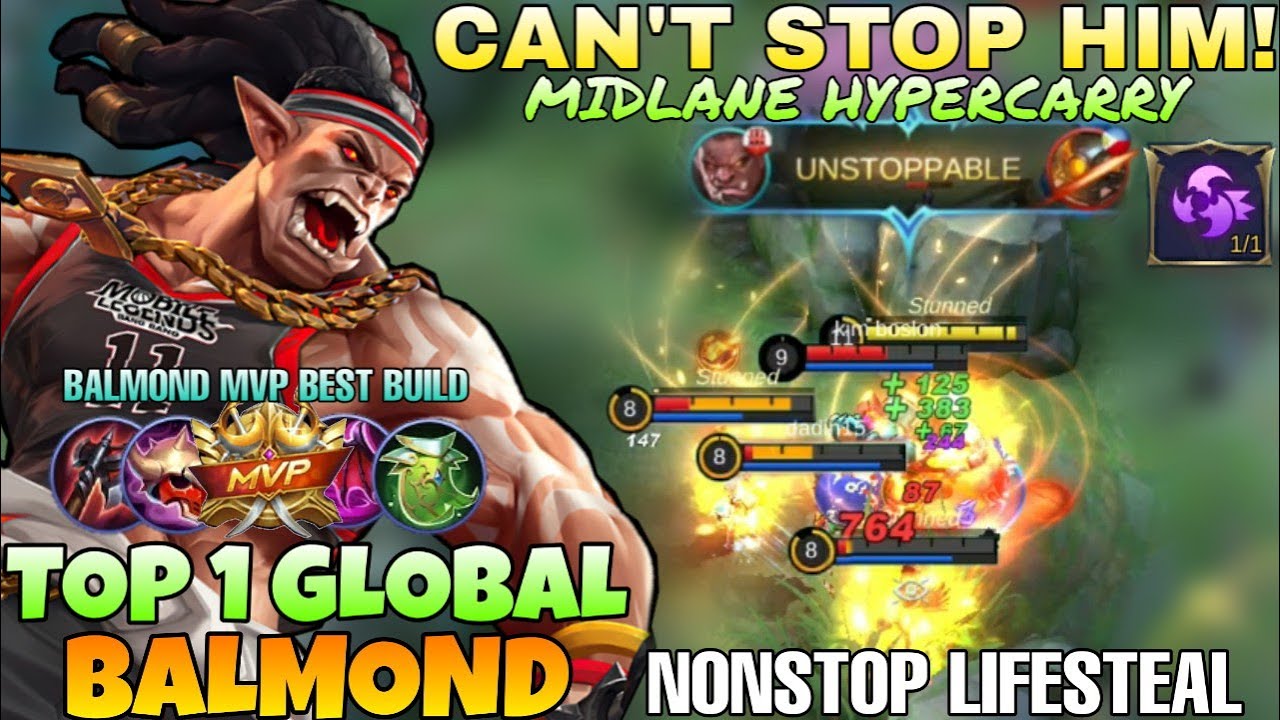 Insane Damage Hypercarry Balmond best build Nonstop Lifesteal | Top 1 Global Balmond | MLBB