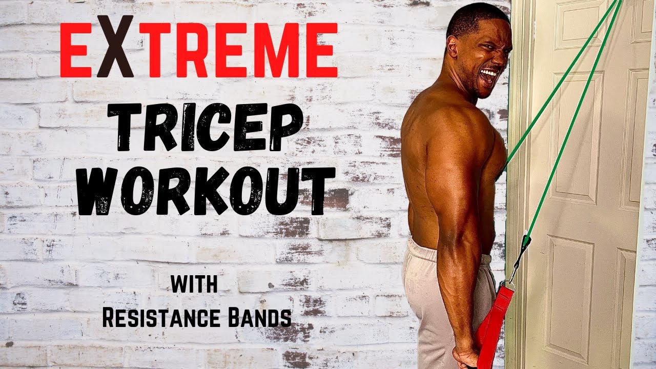 Extreme Tricep Workout with RESISTANCE BANDS | Follow Along