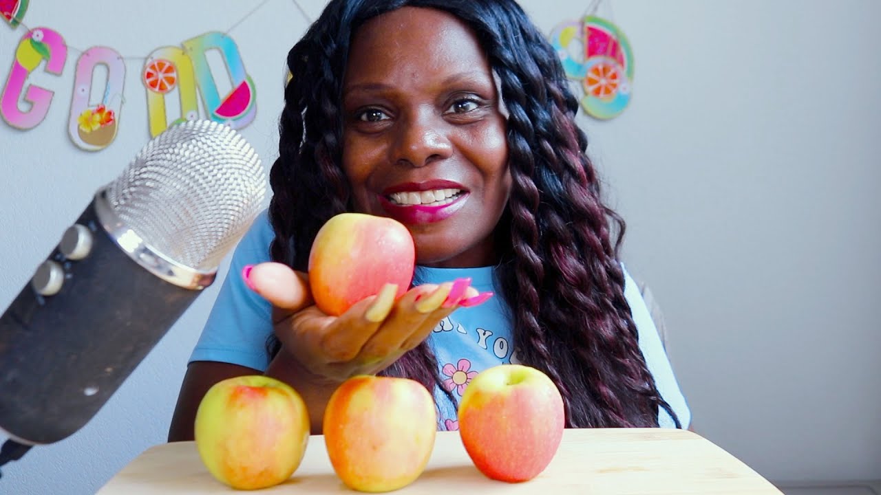 MINI APPLES ASMR EATING SOUNDS