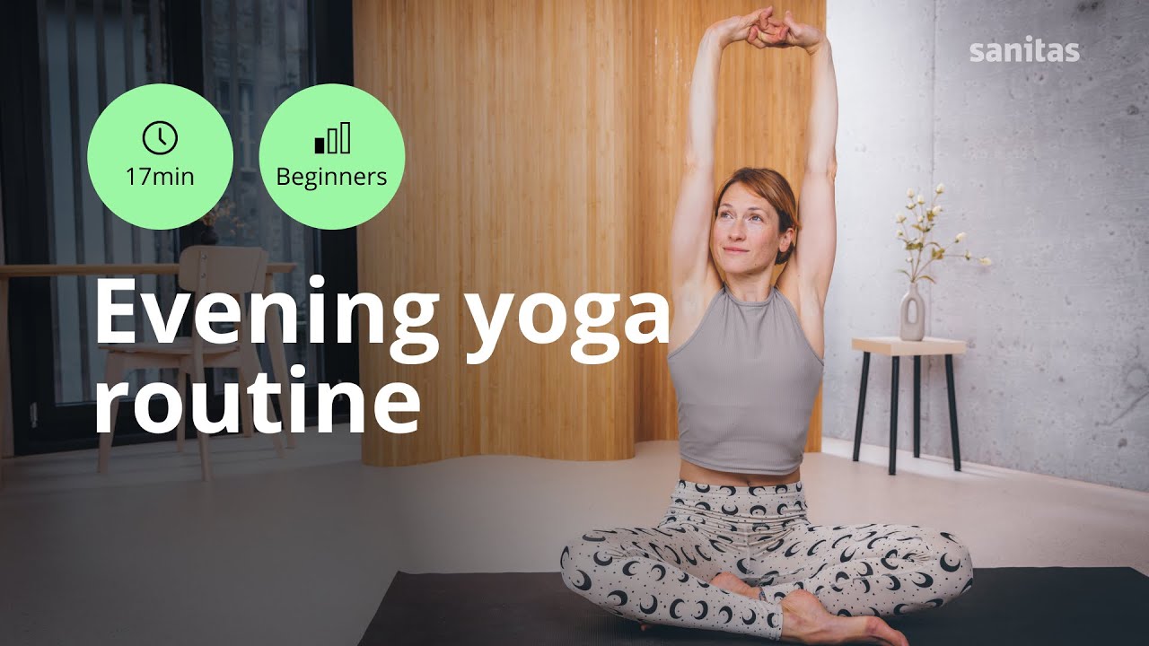 Evening yoga routine for beginners | Gentle stretching & relaxation | Sanitas training