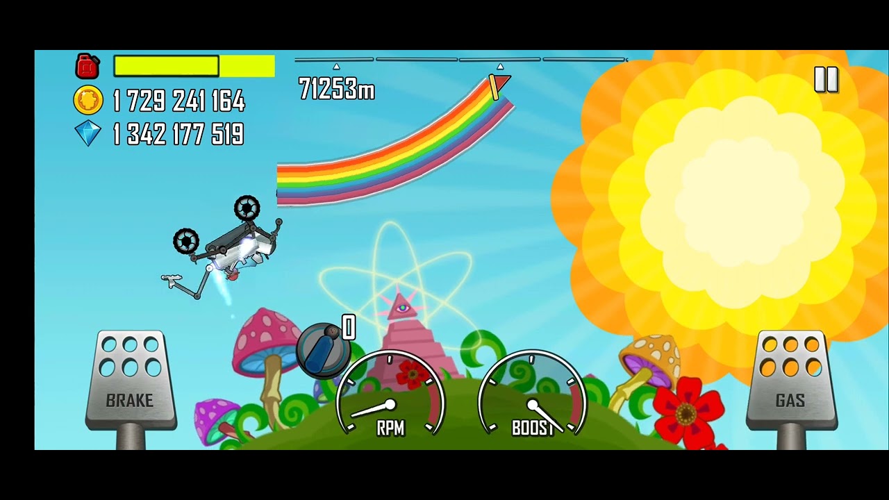Hill Climb Racing : Moonlander & Rainbow ( Textures )