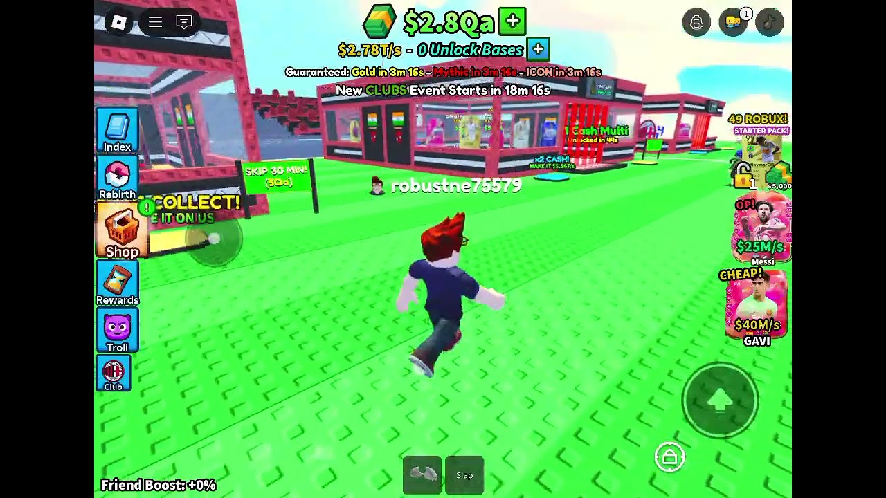 I got very rich in Roblox as I stole prime ronaldo in steal a soccer card