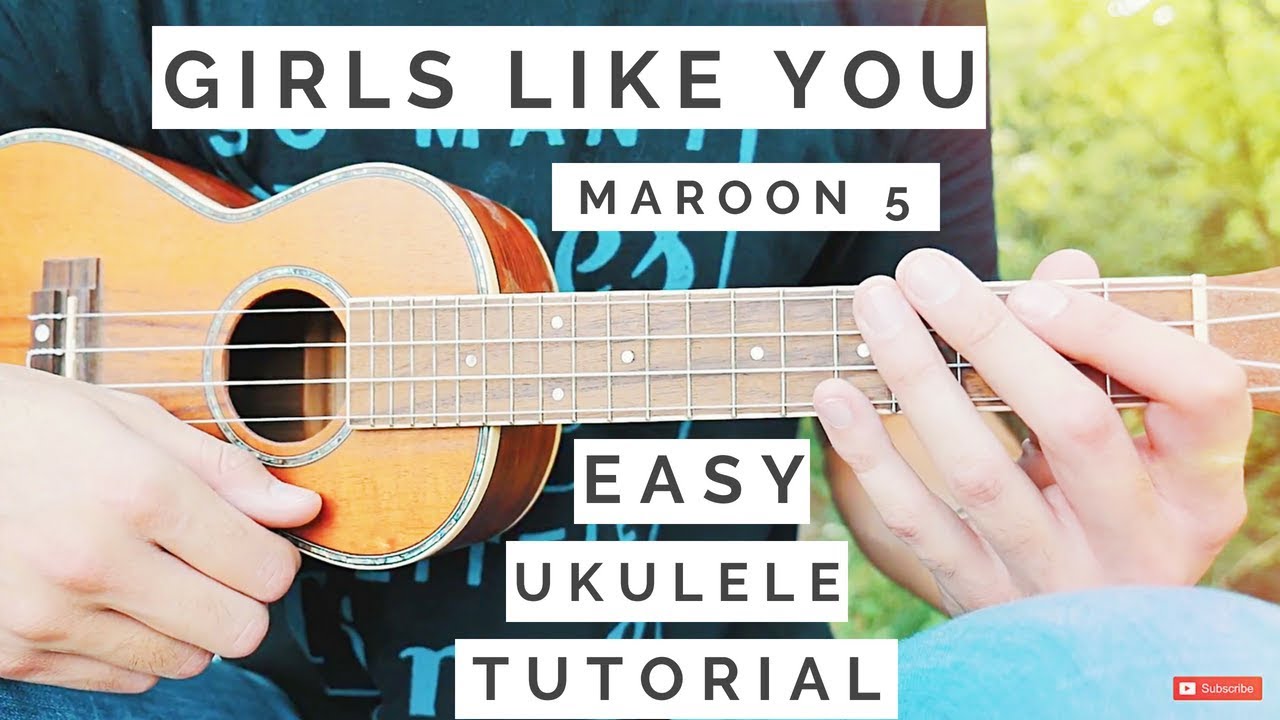 Girls Like You Maroon 5 Ukulele Lesson for Beginners // Girls Like You Ukulele // Tutorial #553