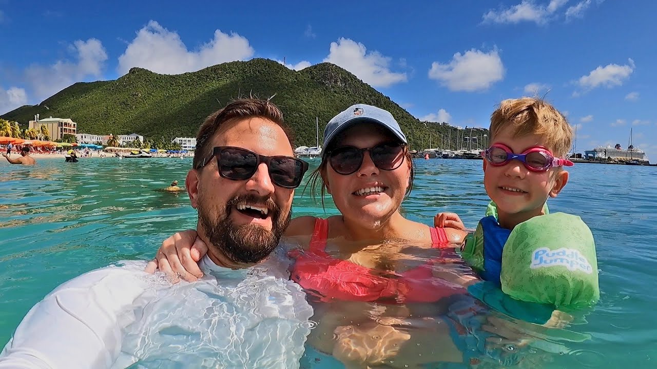 Disney Fantasy Halloween Cruise Day 4! | St  Maarten Beach Day, Pirate Night & Fireworks At Sea!