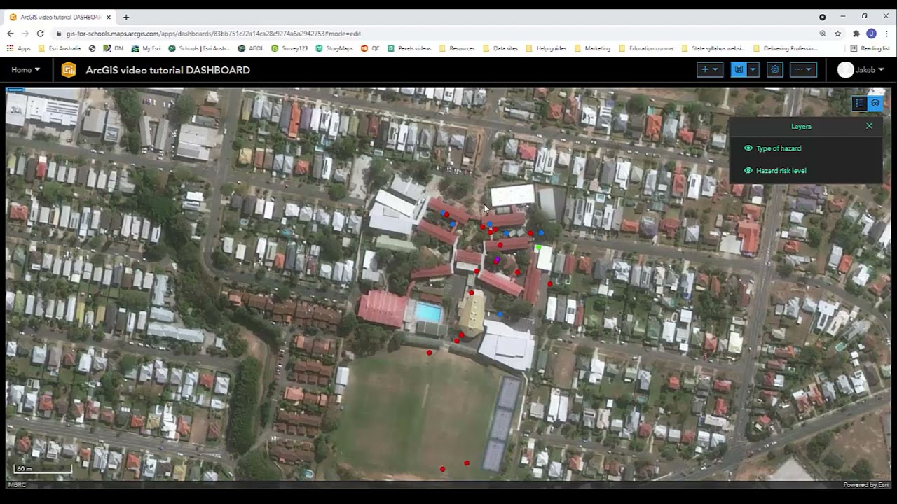 Creating and designing a dashboard with ArcGIS