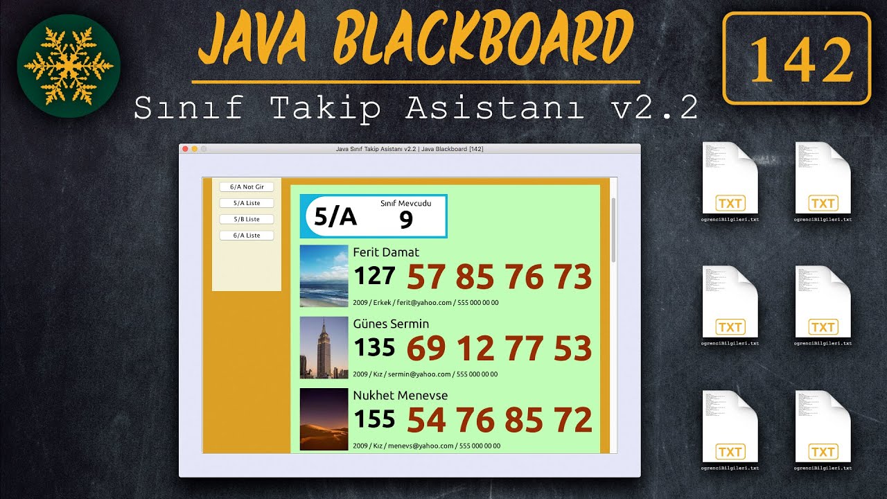 142 JavaBlackboard Creating a Simple Classroom Student Tracking System in Java v2.2